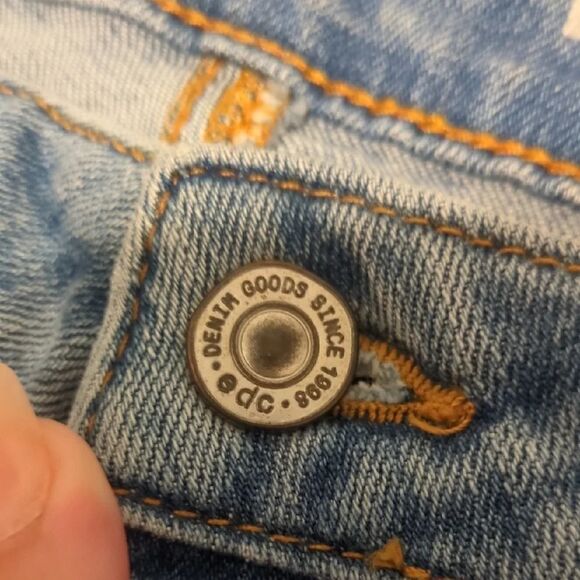 Espirit edc denim & dry goods light blue floral embroidered slim boyfriend jeans - Picture 3 of 12